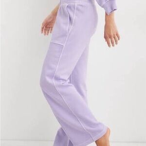 Aerie House Party Lavender Wide Leg Skater Pants